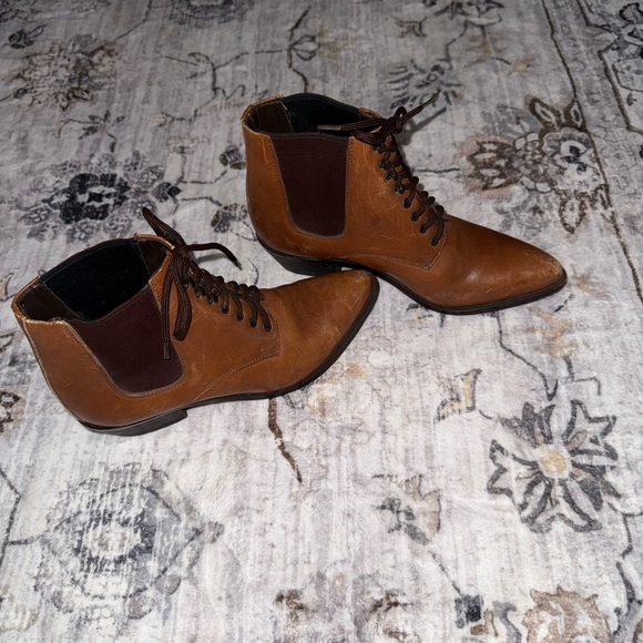 Vintage Brown DINGO Leather Women's Ankle Boots - Picture 2 of 7